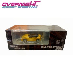 BMCreations Suzuki Cappuccino amarillo con piezas para intercambiar - Escala 1/64 BM64B0261rhd