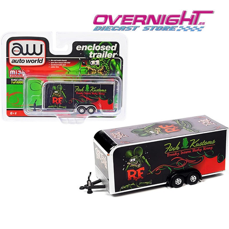 Auto World Remolque cerrado Rat Fink - Escala 1/64 AWCP7894