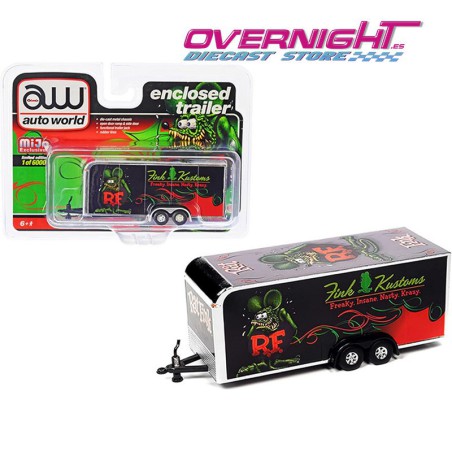 Auto World Remolque cerrado Rat Fink - Escala 1/64 AWCP7894