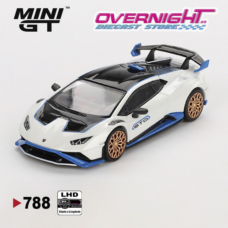 Mini GT Lamborghini Huracan STO Bianco Asopo - Escala 1/64 MGT00788lhd