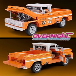 Hot Wheels Bricks 1962 Chevrolet Pickup Set de construcción Elite Series - Escala 1/16 aproximada JFT20