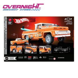 Hot Wheels Bricks 1962 Chevrolet Pickup Set de construcción Elite Series - Escala 1/16 aproximada JFT20