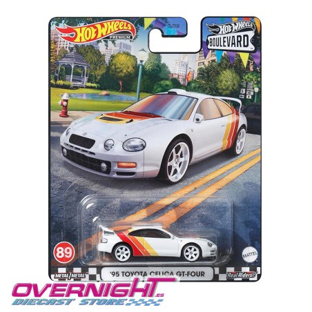 Hot Wheels Premium Toyota Celica GT-Four Boulevard Series color blanco - Escala 1/64 HKF33