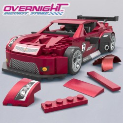 Hot Wheels Mega Blocks Cadillac Ats-V R rojo - Escala 1/64 MegaHRY18