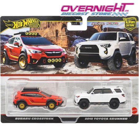 Hot Wheels Premium pack 2 Subaru Crosstrek y 2018 Toyota 4Runner JBK98