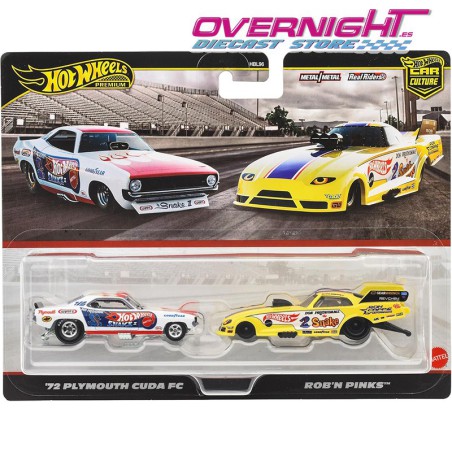 Hot Wheels Premium pack 2 Plymouth Cuda FC y Rob N Pinks JBL01