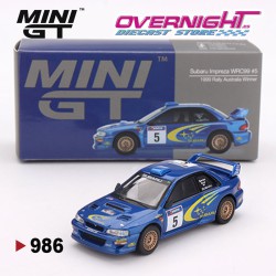 Mini GT Subaru Impreza WRC 99 n5 Richard Burns/Robert Reid Winner Rally Australia - Escala 1/64 MGT00986Lhd
