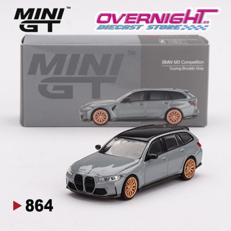 Mini GT BMW M3 Touring G81 2024 Competition Brooklyn Grey - Escala 1/64 MGT00864lhd