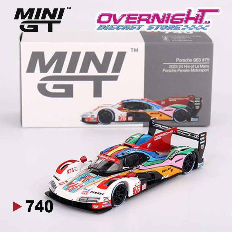 Mini GT Porsche 963 n75 Porsche Penske Motorsport Le Mans 24hrs 2023 - Escala 1/64 MGT00740lhd