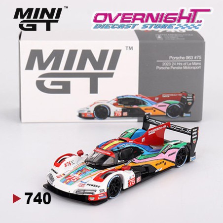 Mini GT Porsche 963 n75 Porsche Penske Motorsport Le Mans 24hrs 2023 - Escala 1/64 MGT00740lhd