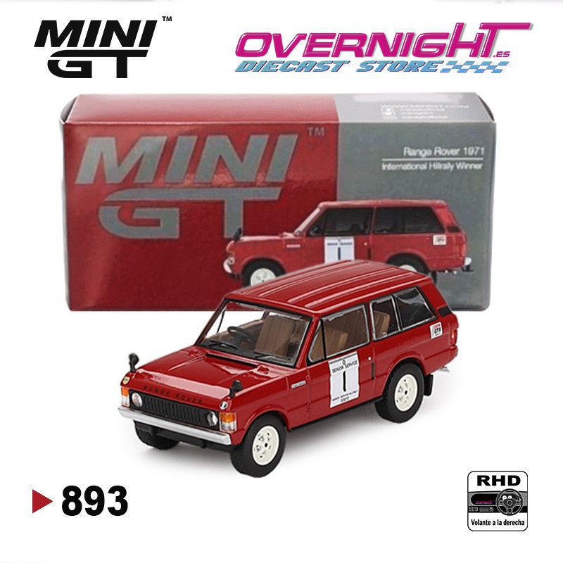 Mini GT Land Rover Range Rover n1 Winner International Hill Rally 1971 - Escala 1/64 MGT00893-R
