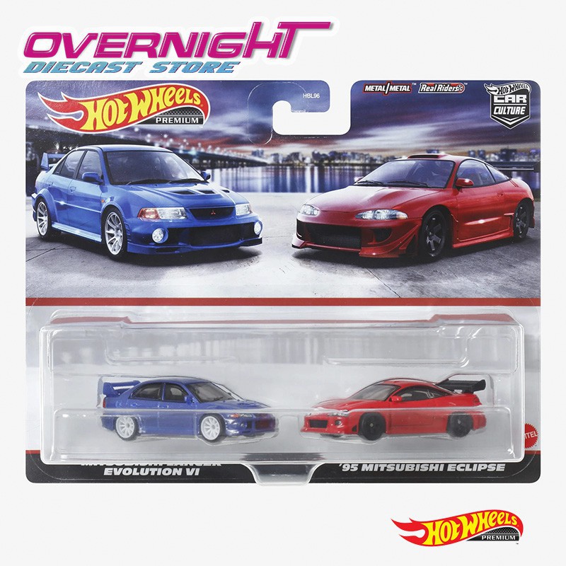 Hot Wheels Premium Mitsubishi Eclipse & Mitsubishi Lancer Evo VI