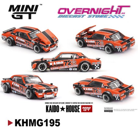 Mini GT Kaido House Nissan Skyline 2000 GT-R KPGC10 Kaido Racing V1 1969 - Escala 1/64 - KHMG195