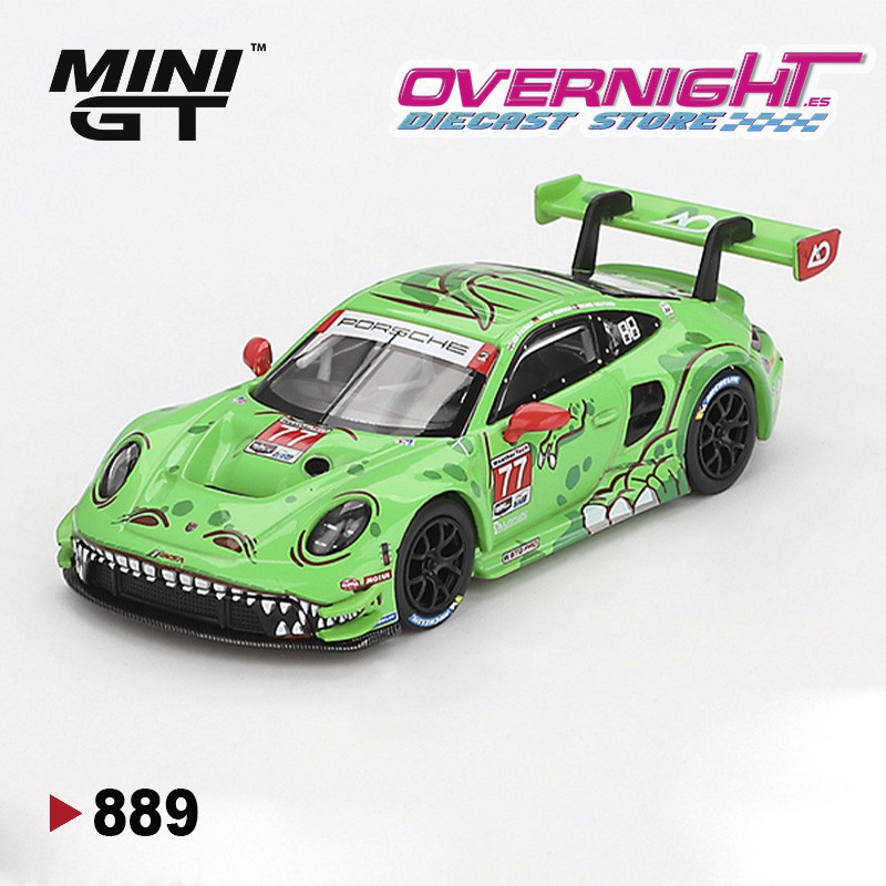 Mini GT Porsche 911 (992) GT3 R n77 Ao Racing Daytona 24h 2024 GTD Pro Rexy Escala 1/64 MGT00889L