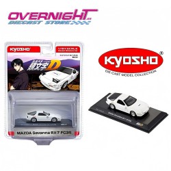 Kyosho 1995 Mazda Rx7 Savanna (Fc3s) Initial D – blanco - Escala 1/64 KYO07057A3B