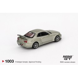 Mini GT Nissan Skyline Gt-R R34 V-Spec II Nur - Millenium Jade Escala 1/64 MGT01003Rhd