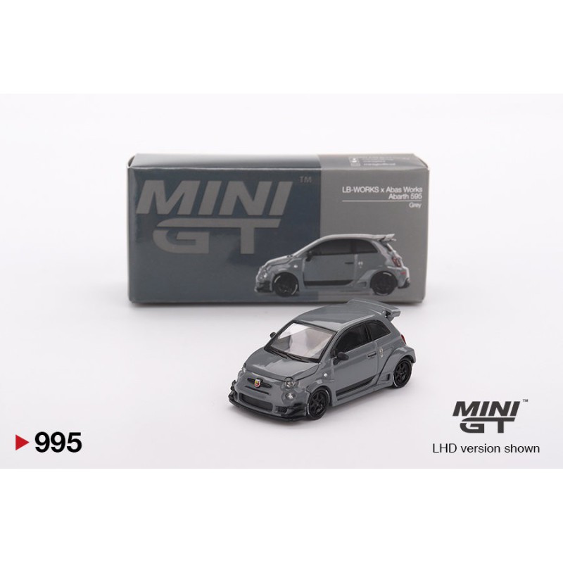 Mini GT Fiat Abarth 595 Lb-Works X Abas Works Grey Escala 1/64 MGT00995Lhd