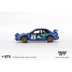 Mini GT Subaru Impreza WRC98 n3 Rally Monte-Carlo 3rd Place Escala 1/64 MGT00975Lhd