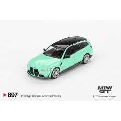 Mini GT Bmw M3 Touring (G81) M Performance Mint Green Escala 1/64 MGT00897LHD