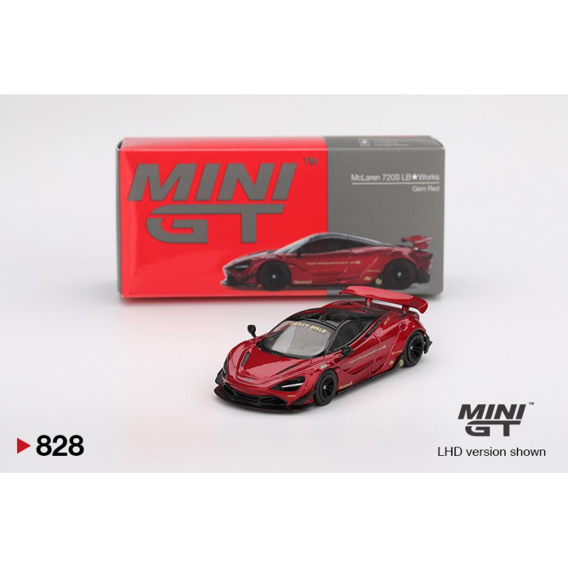 Mini GT McLaren 720s LB Works Gem Red Escala 1/64 MGT00828lhd