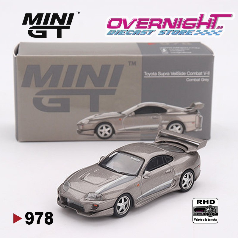 Mini GT Toyota Supra Veilside Combat V-II Combat Grey RHD Escala 1/64 MGT00978Rhd