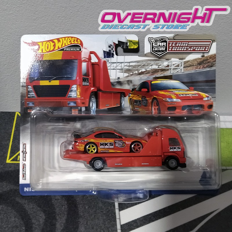 Hot Wheels Team Transport Nissan Silvia S15 HKS + Aero Lift