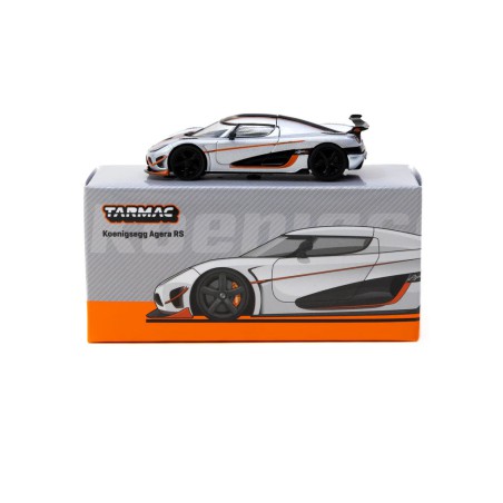 Tarmac Works Koenigsegg Agera Rs Moon Silver y negro Escala 1/64 TC-T64G-TL005-MS