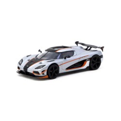 Tarmac Works Koenigsegg Agera Rs Moon Silver y negro Escala 1/64 TC-T64G-TL005-MS