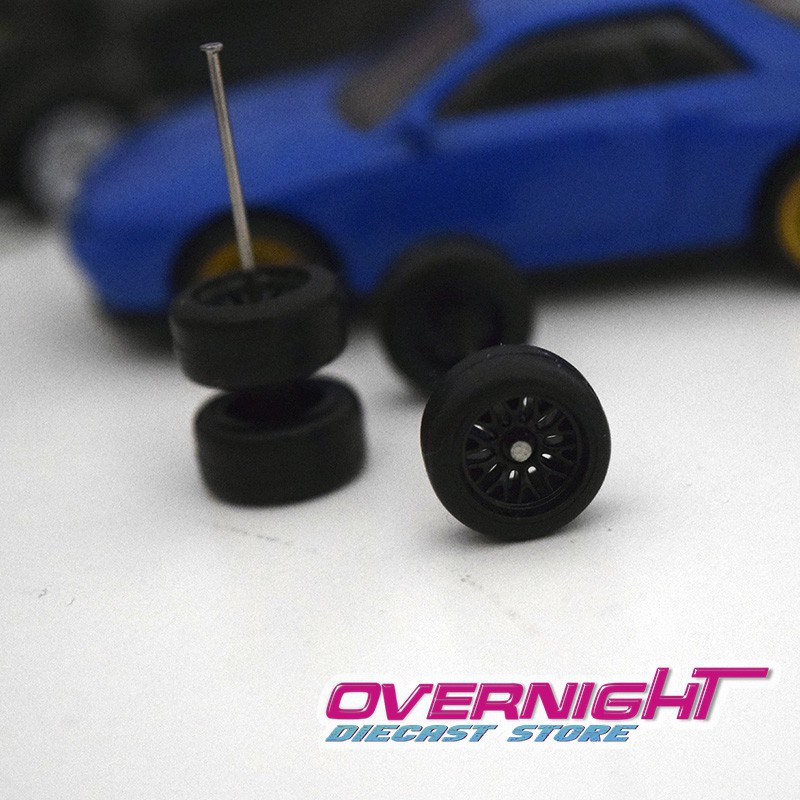 Juego De 4 Neumáticos De Goma Con Llantas De Plástico Para Coches RC 1/10 – 112 Mm De Diámetro, 6 Agujeros, Compatibles Con Axial SCX10 Y HSP