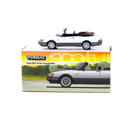 Tarmac Works Saab 900 Turbo Convertible blanco Escala 1/64 TC-T64G-067-WH