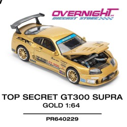 Pop Race Top Secret GT300 Toyota Supra Dorado Escala 1/64 PR640229