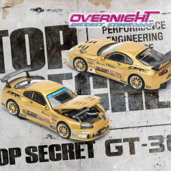 Pop Race Top Secret GT300 Toyota Supra Dorado Escala 1/64 PR640229