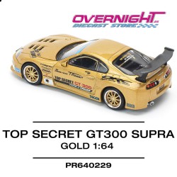 Pop Race Top Secret GT300 Toyota Supra Dorado Escala 1/64 PR640229