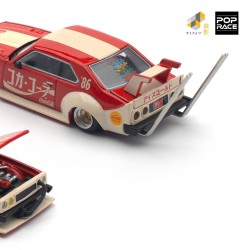 Pop Race Nissan Skyline C210 Kaido Racer Bosozoku Style Coca-Cola Jp Escala 1/64 PR640135