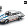 Pop Race Porsche Singer Plata y azul Escala 1/64 PR640188