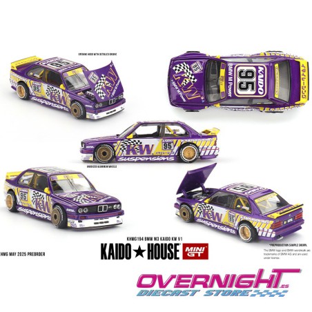 Mini GT Kaido House BMW M3 (E30) KAIDO KW V1 1989 - Escala 1/64 KHMG194