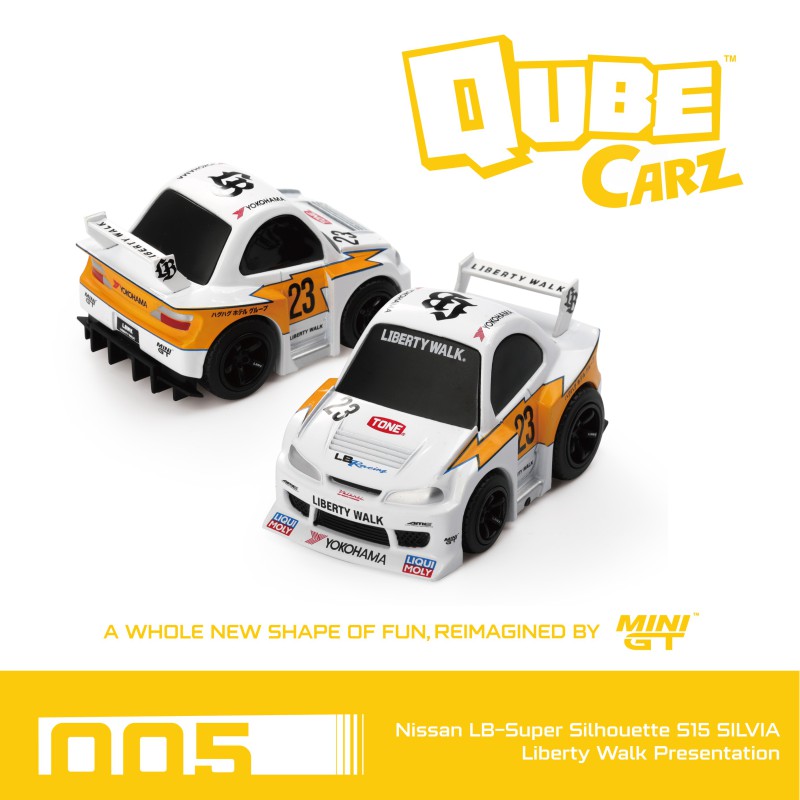 Mini GT Qube Carz Nissan LB-Super Silhouette S15 SILVIA Liberty Walk Presentation Blister QZ00501