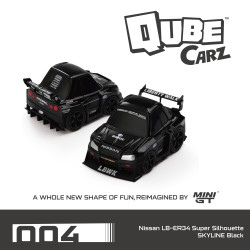 Mini GT Qube Carz Nissan LB-ER34 Super Silhouette SKYLINE Black Blister QZ00401