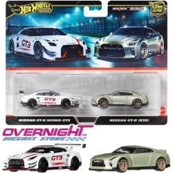 Hot Wheels Premium pack 2 Nissan GTR NISMO GT3 y Nissan GTR R35 JBL05