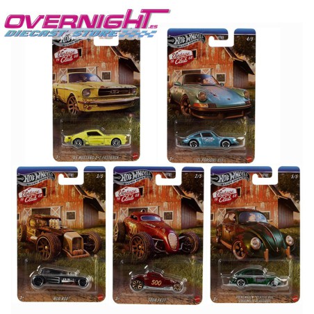 Hot Wheels Silver Series Vintage Club pack de 5 coches - HRT81-979H