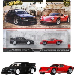 Hot Wheels Premium pack 2 Alfa Romeo 155 V6 TI & 1969 Alfa Romeo 33 Stradale JBK95