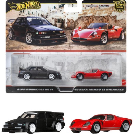 Hot Wheels Premium pack 2 Alfa Romeo 155 V6 TI & 1969 Alfa Romeo 33 Stradale JBK95
