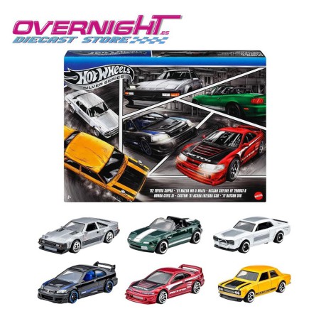 Hot Wheels Silver Series Streets of Japan multipack de 6 en caja deluxe JBY77