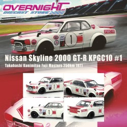 Inno64 Nissan Skyline 2000 Gt-R Kpgc10 n1 T.Kunimitsu Fuji Masters 250km 1971 Escala 1/64 IN64-KPGC10-FM1971