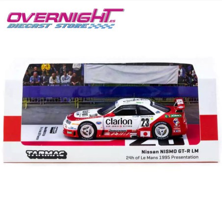 Tarmac Works Nissan Nismo GT-R LM Clarion n23 Hoshino-Suzuki-Kageyama 24h Le Mans 1995 Escala 1/64 TC-T64-067-95LM23