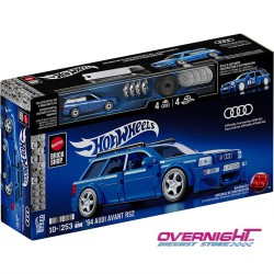 Hot Wheels Mattel Brick Shop Audi Avant RS2 Set de construcción Speed Series - Escala 1/32 aproximada JGR28