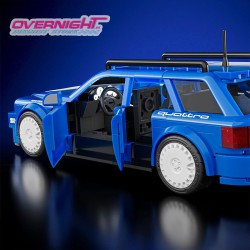 Hot Wheels Mattel Brick Shop Audi Avant RS2 Set de construcción Speed Series - Escala 1/32 aproximada JGR28