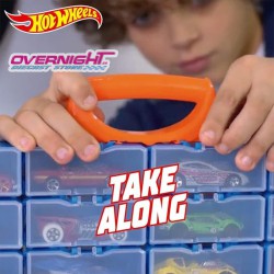 Hot Wheels Multibrick HWCC8C - Maletín para hasta 28 coches, compatible con pistas, vitrina, caja de colección