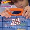 Hot Wheels Multibrick HWCC8C - Maletín para hasta 28 coches, compatible con pistas, vitrina, caja de colección