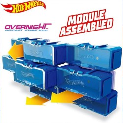 Hot Wheels Multibrick HWCC8C - Maletín para hasta 28 coches, compatible con pistas, vitrina, caja de colección